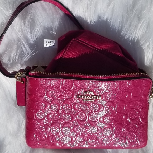 Cranberry COACH Wristlet - Picture 4 of 9